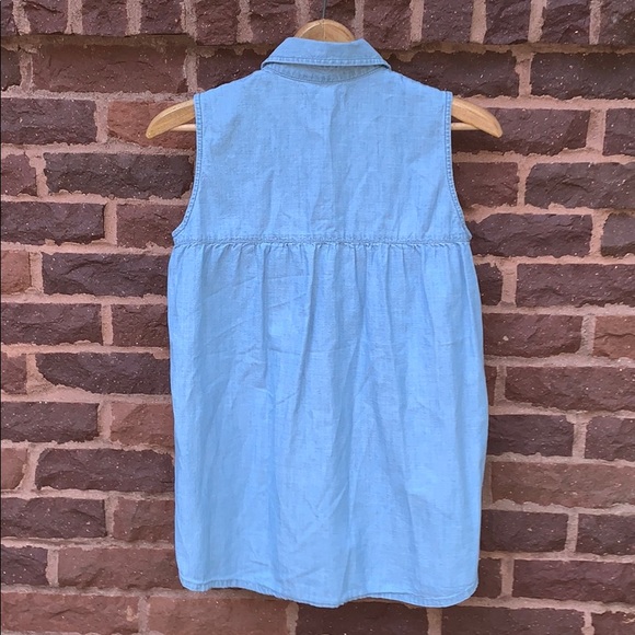 📌 Madewell Chambray Sleeveless Shirt - Picture 6 of 7